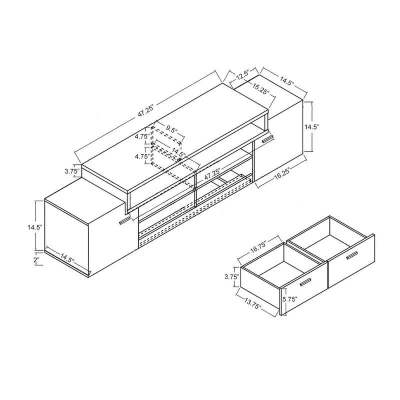 Peyson Contemporary 70-inch 2-Drawer Wood TV Stand