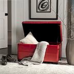 Liane Tufted Brown Bicast Leather Storage Bench - 30.1 x 18.1 x 17.7 - 30Wx18Dx18H