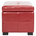 Liane Tufted Brown Bicast Leather Storage Bench - 30.1 x 18.1 x 17.7 - 30Wx18Dx18H