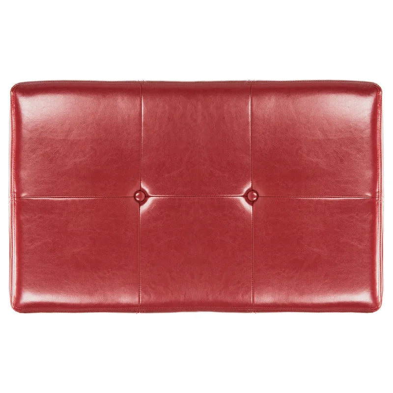 Liane Tufted Brown Bicast Leather Storage Bench - 30.1 x 18.1 x 17.7 - 30Wx18Dx18H