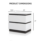 Conjira Modern White Wood 6-Piece Storage Platform Bedroom Set with USBs