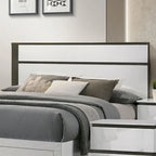Conjira Modern White Wood 6-Piece Storage Platform Bedroom Set with USBs