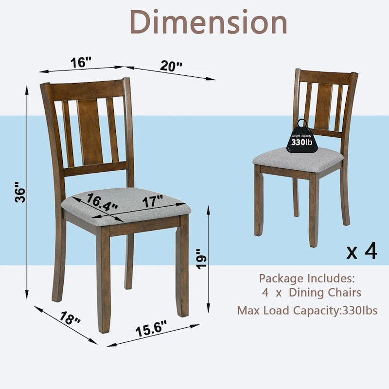Dining Chairs with Padded Seat