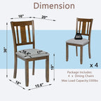 Dining Chairs with Padded Seat