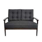 Aries Mid-century 2-piece Fabric Sofa Set