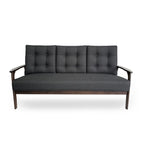 Aries Mid-century 2-piece Fabric Sofa Set