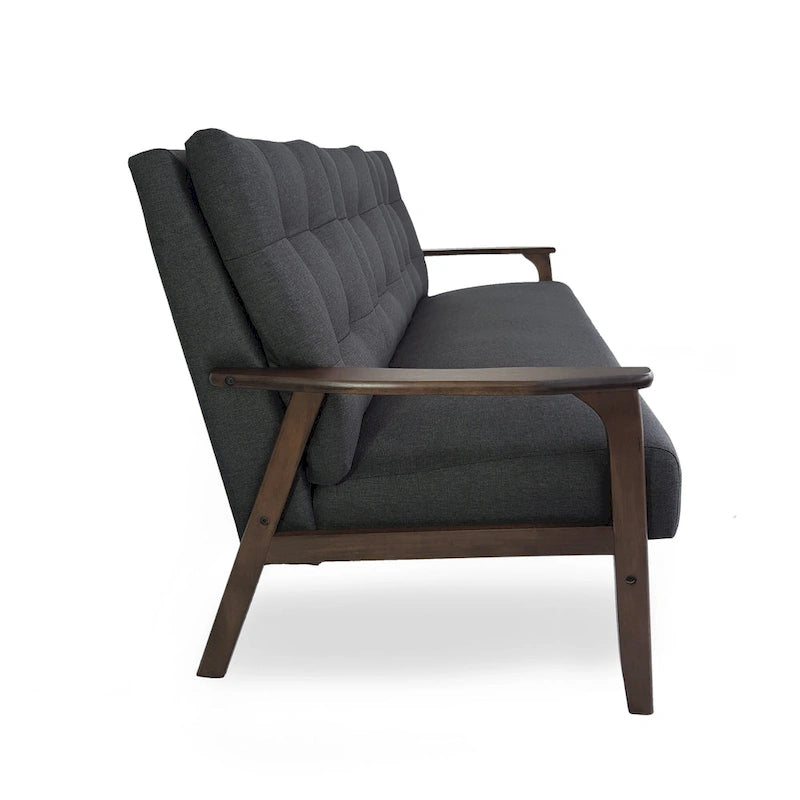 Aries Mid-century 2-piece Fabric Sofa Set