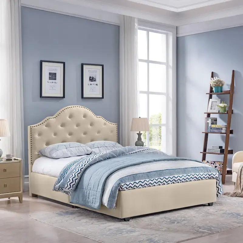 Cordeaux Queen-size Tufted Upholstered Bed