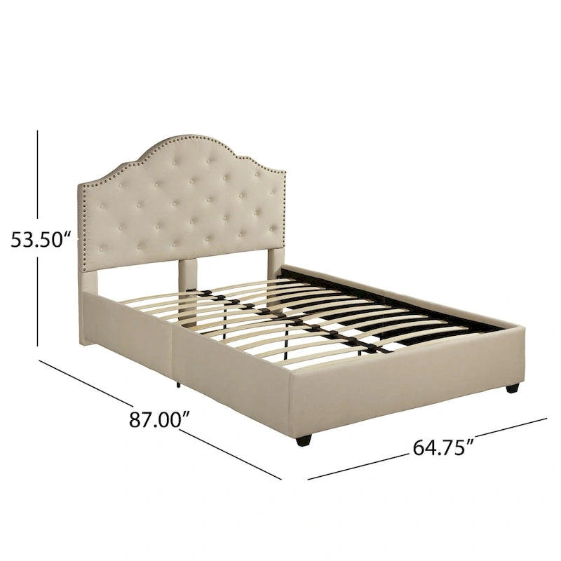 Cordeaux Queen-size Tufted Upholstered Bed