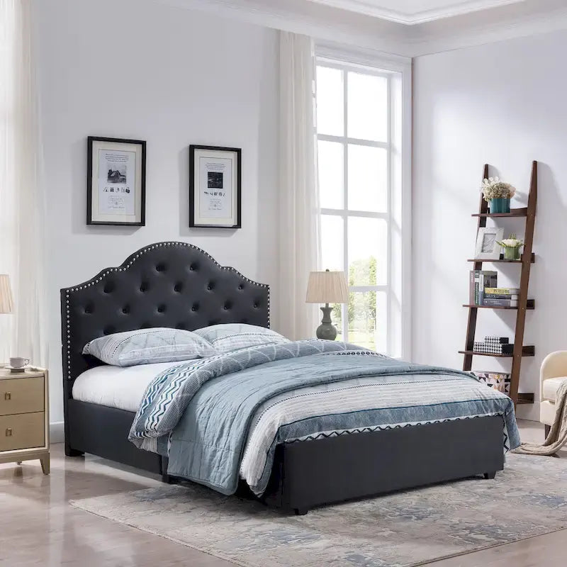 Cordeaux Queen-size Tufted Upholstered Bed