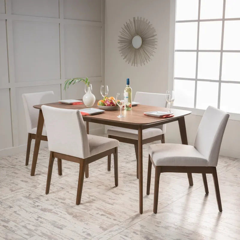 Fabrizio Mid-Century Modern 5-piece Dining Set