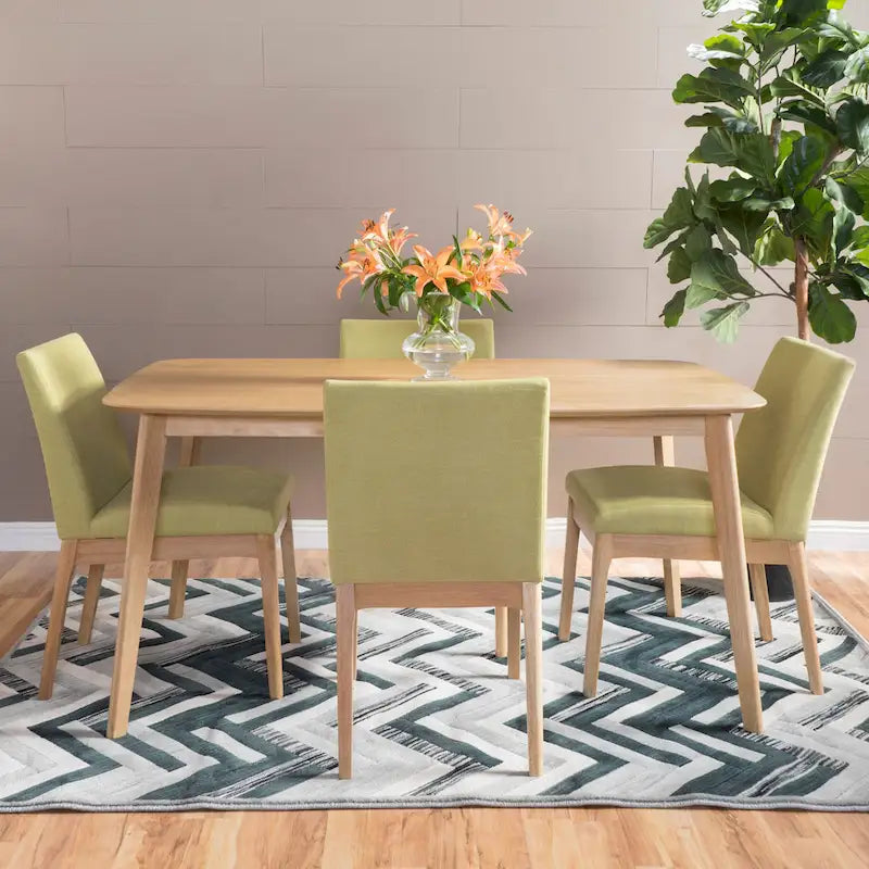 Fabrizio Mid-Century Modern 5-piece Dining Set