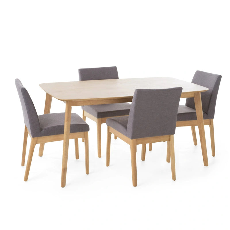 Fabrizio Mid-Century Modern 5-piece Dining Set