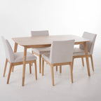 Fabrizio Mid-Century Modern 5-piece Dining Set
