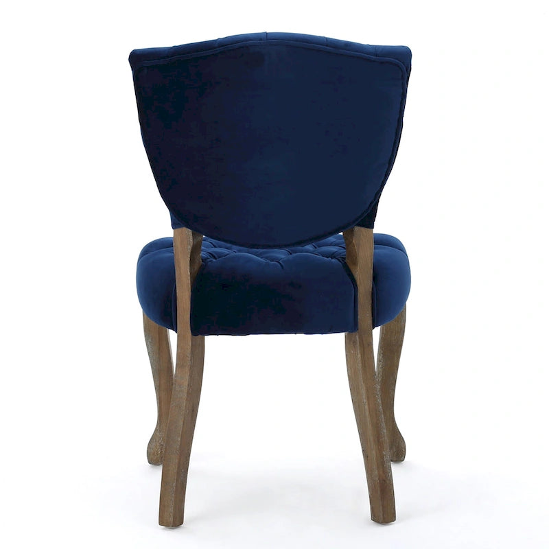 Bates Tufted Grey Fabric Dining Chairs (Set of 2)
