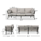 Carvel Mid-century Modern 3-seater Sofa