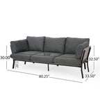 Carvel Mid-century Modern 3-seater Sofa