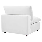 Down Filled Overstuffed Performance Velvet Armless Chair