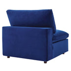 Down Filled Overstuffed Performance Velvet Armless Chair