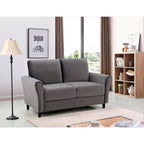 Corel Plush Velvet Loveseat w/ sloped arms