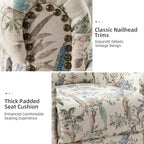 Leopold Transitional Floral Print Manual Swivel Rocking Recliner with Nailhead Trims Set of 2 by HULALA HOME