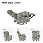 Leopold Transitional Floral Print Manual Swivel Rocking Recliner with Nailhead Trims Set of 2 by HULALA HOME
