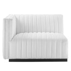 Conjure Channel Tufted Upholstered Fabric 4-Piece Sofa