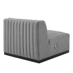 Conjure Channel Tufted Upholstered Fabric 4-Piece Sofa