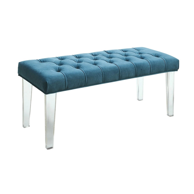 Bral Contemporary Fabric Tufted Accent Bench