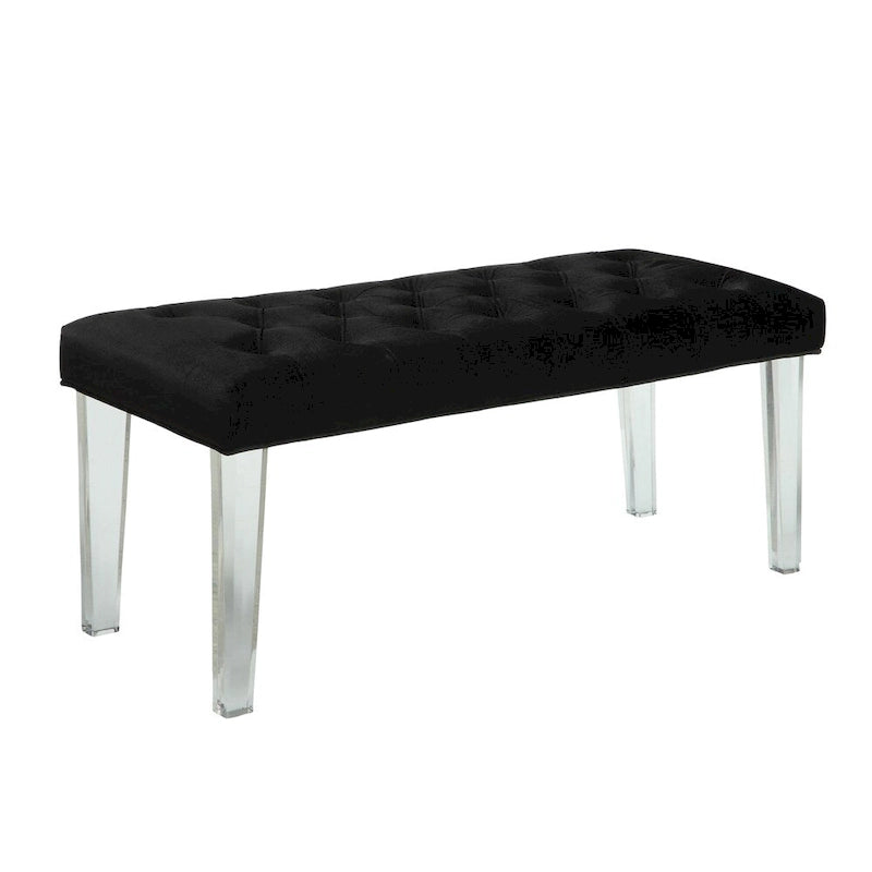 Bral Contemporary Fabric Tufted Accent Bench