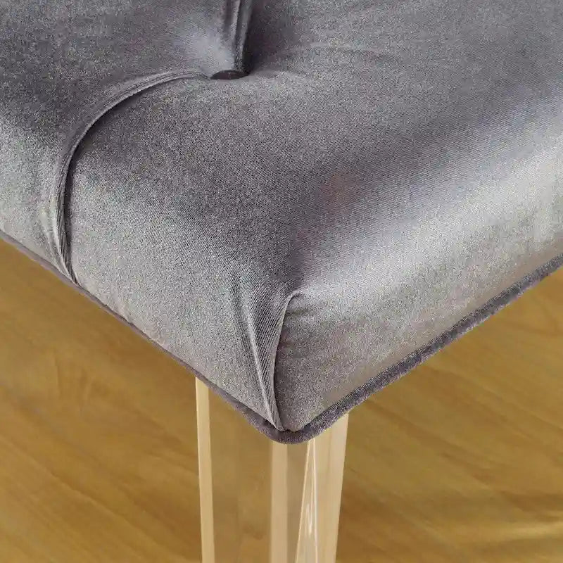 Bral Contemporary Fabric Tufted Accent Bench
