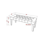 Bral Contemporary Fabric Tufted Accent Bench