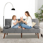 Futzca 60 Small Loveseat, 3 in 1 Cute Convertible Sofa Bed