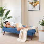 Futzca 60 Small Loveseat, 3 in 1 Cute Convertible Sofa Bed