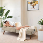 Futzca 60 Small Loveseat, 3 in 1 Cute Convertible Sofa Bed