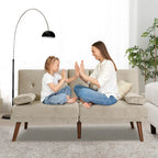 Futzca 60 Small Loveseat, 3 in 1 Cute Convertible Sofa Bed