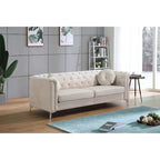 Pompano Velvet Button Tufted Sofa