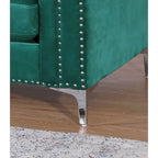 Pompano Velvet Button Tufted Sofa