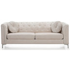 Pompano Velvet Button Tufted Sofa