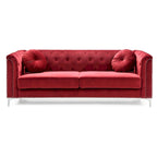 Pompano Velvet Button Tufted Sofa