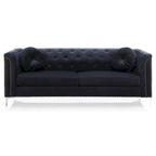 Pompano Velvet Button Tufted Sofa
