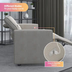Mixoy Power Reclining Sofa, Faux Leather Electic Sofa Recliner,Theater Seating Furniture with USB Charging Station