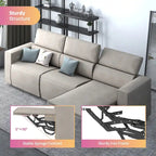 Mixoy Power Reclining Sofa, Faux Leather Electic Sofa Recliner,Theater Seating Furniture with USB Charging Station