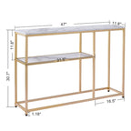 MCombo Narrow Console Table with Storage Shelf for Living Room, MDF Sage80 - 7'6 x 10'9