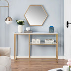 MCombo Narrow Console Table with Storage Shelf for Living Room, MDF Sage80 - 7'6 x 10'9