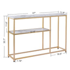 MCombo Narrow Console Table with Storage Shelf for Living Room, MDF Sage80 - 7'6 x 10'9
