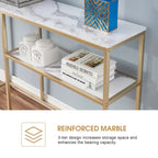 MCombo Narrow Console Table with Storage Shelf for Living Room, MDF Sage80 - 7'6 x 10'9