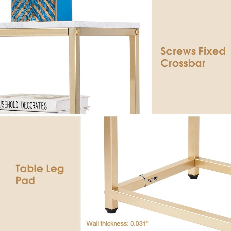 MCombo Narrow Console Table with Storage Shelf for Living Room, MDF Sage80 - 7'6 x 10'9