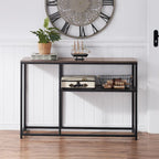 MCombo Narrow Console Table with Storage Shelf for Living Room, MDF Sage80 - 7'6 x 10'9