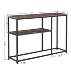 MCombo Narrow Console Table with Storage Shelf for Living Room, MDF Sage80 - 7'6 x 10'9